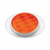 3-3/16" Round Reflector With Aluminum Mount Base - Amber