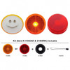 2-1/2" Round Reflectorized Light Kit (Clearance/Marker) - Amber Lens 2-1/2" Round Reflectorized Light Kit (Clearance/Marker) - Amber Lens
