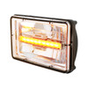ULTRALIT - 4" X 6" Rectangular LED Headlight With Amber LED Position Light - Low Beam