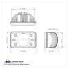 ULTRALIT - 4" X 6" Rectangular LED Crystal Headlight With 6 White LED Position Light - High Beam