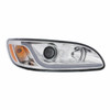 Chrome Projection Headlight With LED Dual Function Light Bar For Peterbilt 386 (2005-2015)& 387 (1999-2010)-Passenger