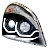 Blackout Projection Headlight With LED Position Light For 2008-2017 Freightliner Cascadia - Driver