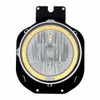 Crystal Headlight With Amber LED Halo Ring For 1996-2005 Freightliner Century