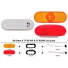 6" Oval Turn Signal Light Kit - Amber Lens