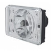 ULTRALIT - 4" X 6" Crystal Projection Headlight With 6 White LED Position Light - High Beam