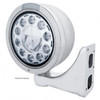Stainless Bullet Half Moon Headlight 11 LED Bulb & LED Signal - Clear Lens