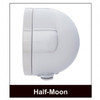 Stainless Bullet Half Moon Headlight 11 LED Bulb & LED Signal - Clear Lens