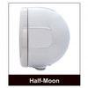 Stainless Classic Half Moon Headlight 11 LED Bulb & Dual Mode LED Signal-Clear Lens
