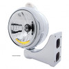 Chrome Guide 682-C Headlight H4 With 10 Amber LED & Dual Mode LED Signal - Clear Lens