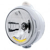 Chrome Guide 682-C Headlight H4 With 10 Amber LED & LED Signal - Clear Lens