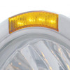 Stainless Steel Bullet Half Moon Headlight H4 With 10 Amber LED & Dual Mode LED Signal-Amber Lens