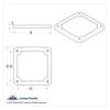 LED Square Double Face Light Bezel - For Up Square Double Face Lights