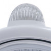 Stainless Steel Guide 682-C Headlight H4 With 34 Amber LED & LED Signal - Clear Lens