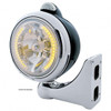 Black Guide 682-C Headlight H4 With Amber LED & Dual Mode LED Signal - Clear Lens