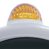Chrome Guide 682-C Headlight H4 With White LED & Dual Mode LED Signal - Amber Lens