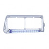 14 LED Headlight Bezel For 1989-2009 Freightliner FLD - Passenger - Blue LED/Clear Lens