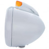 Chrome Guide 682-C Headlight H4 With Amber LED & Original Style LED Signal - Amber Lens
