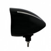 Black "Billet" Style Groove Headlight With Visor 11 LED Bulb - Chrome