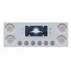 SS Rear Center Panel With 4X 21 LED 4" GloLight & 6X 9 LED 2" Lights & Visors-Red LED/Clear Lens