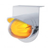 SS Light Bracket With 9 LED Dual Function Watermelon GloLight & Visor -Amber LED/ Clear Lens