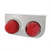 Stainless Light Bracket With Two 9 LED Dual Function Watermelon GloLight - Red LED/ Red Lens