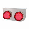 Stainless Light Bracket With Two 9 LED Dual Function Watermelon GloLight - Red LED/ Red Lens