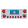 SS Rear Center Panel With 4X 7 LED 4" Reflector Lights & 6X 9 LED 2" Lights & Visors -Red LED & Lens