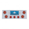 SS Rear Center Panel With 4X 12 LED 4" Reflector Light & 3X 13 LED 2-1/2" Light & Bezel -Red LED & Lens SS Rear Center Panel With 4X 12 LED 4" Reflector Light & 3X 13 LED 2-1/2" Light & Bezel -Red LED & Lens