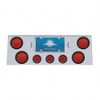 SS Rear Center Panel With 4X 7 LED 4" Reflector Lights & 3X 13 LED 2-1/2" Lights -Red LED & Lens SS Rear Center Panel With 4X 7 LED 4" Reflector Lights & 3X 13 LED 2-1/2" Lights -Red LED & Lens