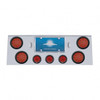 SS Rear Center Panel With 4X 12 LED 4" Reflector Lights & 3X 13 LED 2-1/2" Lights -Red LED & Lens SS Rear Center Panel With 4X 12 LED 4" Reflector Lights & 3X 13 LED 2-1/2" Lights -Red LED & Lens