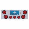 CR Rear Center Panel With 4X 10 LED 4" Lights & 3X 13 LED 2-1/2" Beehive Lights -Red LED & Lens