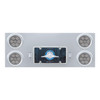 SS Rear Center Panel With 4X 7 LED 4" Light & Bezel - Red LED/Clear Lens - Competition Series