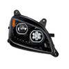 Black 10 LED Headlight For Peterbilt 587 (2010-2016) & 579 (2012-2021) - Passenger Side