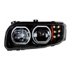 High Power 10 LED Blackout Headlight With 6 LED Turn & 100 LED Halo For 2008-2022 Peterbilt 389- Driver