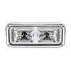 10 High Power LED "Chrome" Projection Headlight With LED Turn Signal & Position Light Bar - Passenger