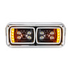 10 High Power LED "Blackout" Projection Headlight With LED Turn Signal & Position Light Bar - Driver