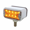 10 LED Dual Function T Mount Reflector Double Face Light With Bezel - Amber & Red LED/Amber & Red Lens