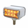 10 LED Dual Function T Mount Reflector Double Face Light With Bezel - Amber & Red LED/Clear Lens