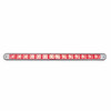 14 LED 12" Light Bar With Black Housing - Red LED/Clear Lens
