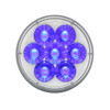 14 LED 4" Round Double Fury (Stop, Turn & Tail) - Red & Blue LED/Clear Lens