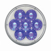 14 LED 4" Round Double Fury (Turn Signal) - Amber & Blue LED/Clear Lens