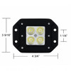 4 High Power LED Flange Mount "X2" Work Light - Spot Light
