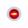 3 LED Dual Function Mini Auxiliary/Utility Light With Bezel & Washer - Red LED/Red Lens