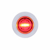 3 LED Dual Function Mini Auxiliary/Utility Light With Bezel & Washer - Red LED/Clear Lens