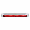 Stainless Light Bracket With 19 LED 17" Light Bar & Bezel - Red LED/Red Lens
