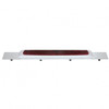 Chrome Top Mud Flap Plate With 19 LED 17" Light Bar & Bezel - Red LED/Red Lens