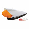 9 LED Dual Function GloLight Watermelon Grakon 1000 Style Cab Light Kit With Visor - Amber LED/Amber Lens