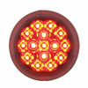 15 LED 2-3/8" Dual Function Harley Signal Light - Red LED/Clear Lens