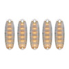 6 Amber LED Cab Lights For 2008-2017 Freightliner Cascadia - Clear Lens (5 Pack)
