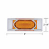 16 LED Reflector Light (Clearance/Marker) With Chrome Bezel - Amber LED/Amber Lens